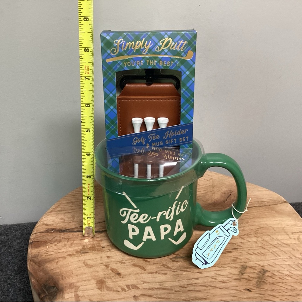 🟢 New / Sealed - Tee-rific PaPa Ceramic Mug w Golf Tee Holder Set - Gift Idea - Picture 8 of 10
